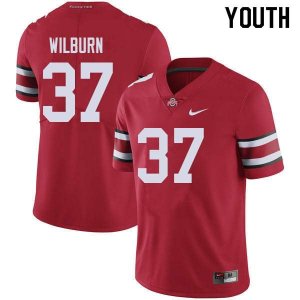 Youth Ohio State Buckeyes #37 Trayvon Wilburn Red Nike NCAA College Football Jersey Copuon YTK4444IH